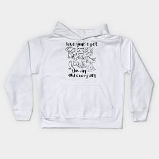 national love youre pet day Kids Hoodie